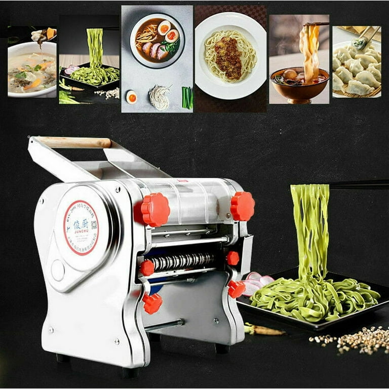 SHANNA Automatic Noodle Maker,Home Electric Pasta Maker Machine Dough  Roller Noodle Pasta Machine,22cm Knife Length, 2.5mm Round Noodles 
