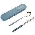 thumbnail image 1 of 1 Ensemble Couverts Cuillère Fourchette Qualité Alimentaire Polissage Miroir Bord Lisse Réutilisable Résistant à la Chaleur Cuillère Fourchette Baguettes en Acier Inoxydable Coutellerie avec Boîte de Rangement Ensemble pour la Maison, 1 of 8