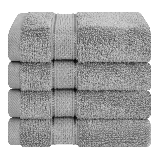 Juego de toallitas American Soft Linen Salem de lino suave 100% algodón, 4 piezas