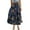 Dark Blue, variant on Taylonsss Clearance Women Large Skirt With Elastic Waistband And Printed Double Pocket Skirt