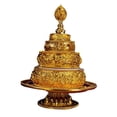 thumbnail image 1 of Budista tibetano que ofrece plato de Mandala, decoración artesanal propicia, estatua decorativa, esculturas religiosas para sala de estar, 1 of 9