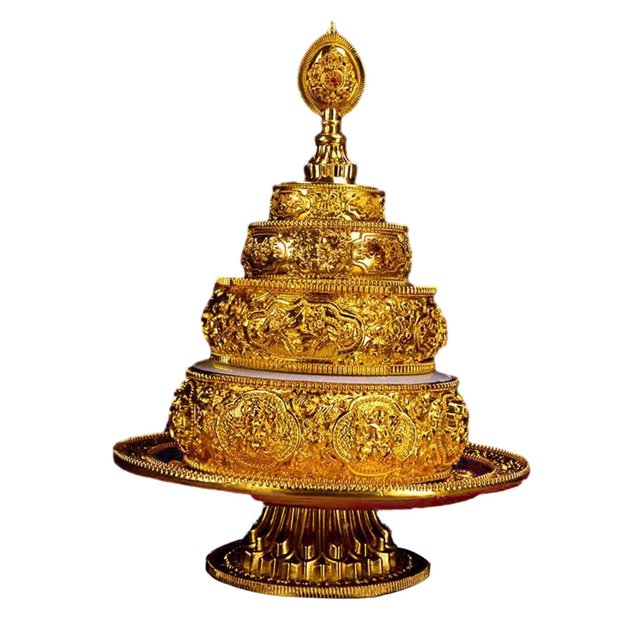 Budista tibetano que ofrece plato de Mandala, decoración artesanal propicia, estatua decorativa, esculturas religiosas para sala de estar