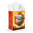 thumbnail image 2 of Hallmark 13" Large Star Wars Gift Bag with Tissue Paper (Baby Yoda, The Mandalorian) for Christmas, Birthdays, Baby Showers, Halloween, May the Fourth, 2 of 4