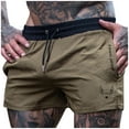 thumbnail image 2 of Floenr Mens Shorts,Men's Home Fitness Shorts Fashionable And Comfortable Sport Solid Color Shorts, 2 of 9