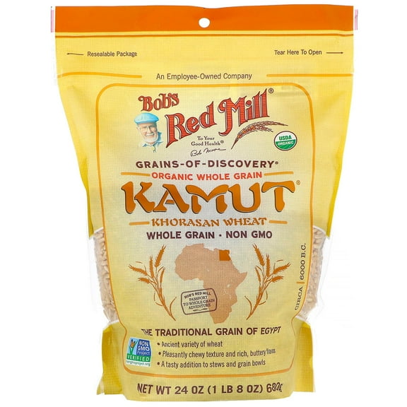 Bob's Red Mill Organic Whole Grain Kamut Berries 24 oz Pack of 2
