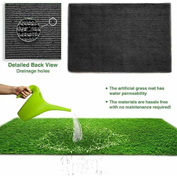 LITA Realistic Deluxe Artificial Grass Synthetic Thick Lawn Turf Carpet (3FT x 8 FT (24 Square FT))