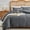 Grey-Full, variant on Grey Full Waffle Weave Microfiber Bedding Duvet Cover Set