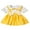 Yellow, variant on Bagilaanoe Newborn Baby Girl Summer Dress Short Sleeve A-line Dresses 6M 12M 18M 24M Infant Floral Print Casual Swing Sundress