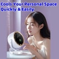 thumbnail image 4 of Desk Fans for Home, Quiet Table Fan Air Circulator Fans for Whole Room, 90°+70° Oscillating Dorm Fan with Remote, 3 Speeds, Desktop Fan for Home, Dorm, 4 of 9
