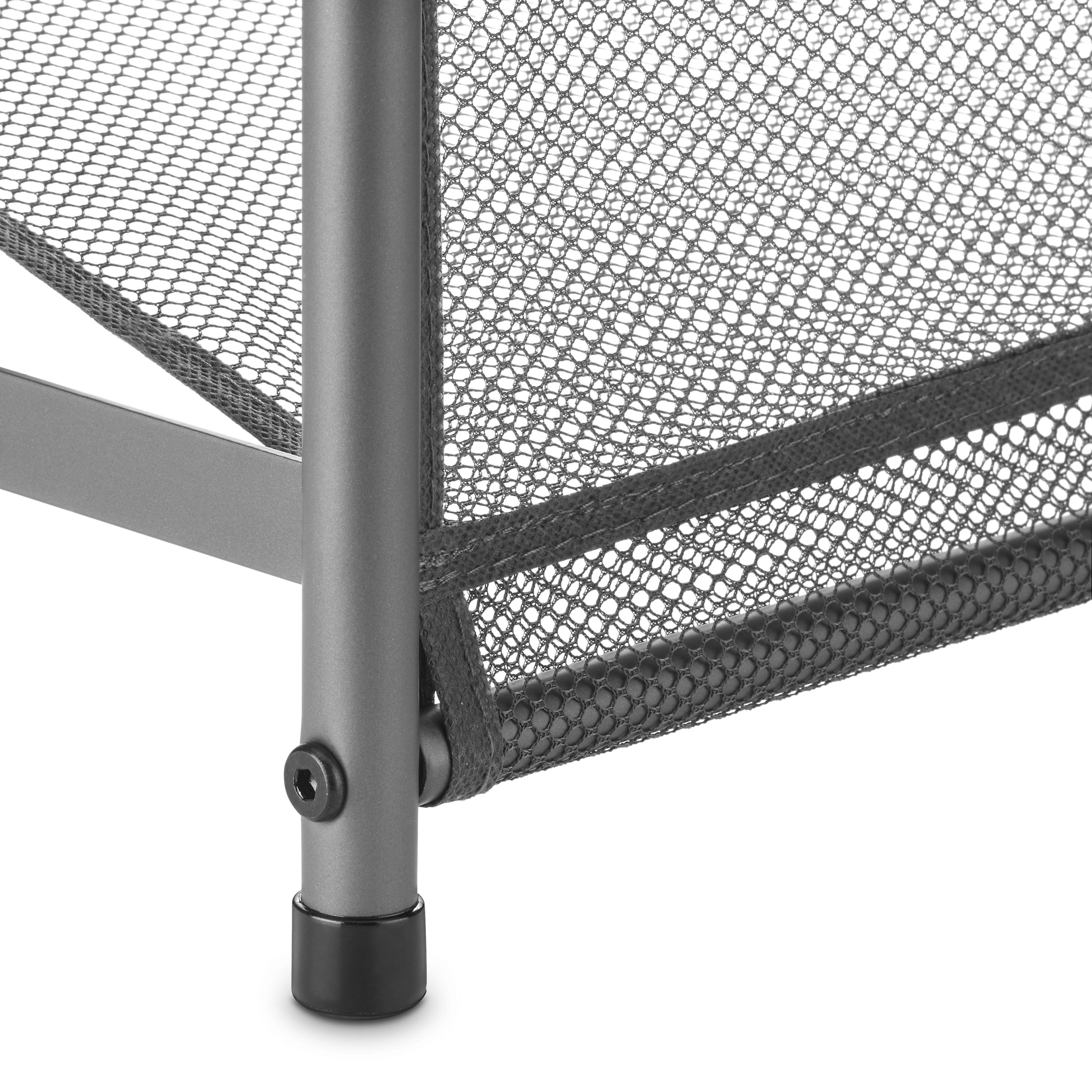 Whitmor Metal & Mesh 4-Tier Shoe Rack - Gunmetal Gray
