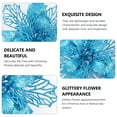 thumbnail image 3 of Gymnture 12Pcs Christmas Poinsettia Flower Ornaments for Wreaths - Lake Blue, 3 of 10