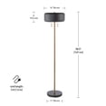 thumbnail image 3 of Novogratz x Globe Electric Novogratz x Globe James 58.5" 2-Light Metallic Dark Gray Floor Lamp, 3 of 7
