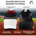 thumbnail image 3 of Guardian Baseball Turf Cleat Bolt Low Top Baseball Softball Shoes for Youth - Unisex, 3 of 6