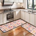 thumbnail image 2 of Cow and Flower Pink Pattern Anti Fatigue Kitchen Rugs Set Of 2, Non Slip Washable Decorative Floor Mats for Sink Laundry and Home Use, 17"x47", 2 of 3