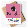 thumbnail image 1 of Knight Black Word Chess Game Wedding Cards Congratulations Greeting Envelopes, 1 of 3