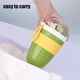 thumbnail image 4 of Vaso de desayuno portátil de doble capa con tapa y cuchara | Recipiente para avena y yogur de 170 ml + 380 ml | Vaso de plástico sin BPA para llevar, ideal para la oficina, la escuela y viajes, 4 of 6
