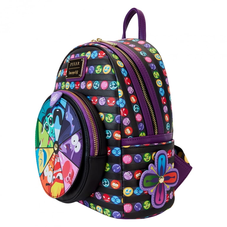 inside out 2 core memories mini-backpack Loungefly Pixar Spinning Wheel Mini Backpack even when carrying heavy objects Disney Pixar Loungefly Inside Out