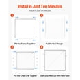 thumbnail image 3 of VEVOR Chain Link Fence Gate Fit 3x4 ft Garden Fence Gate Adjustable Post Not Included, 3 of 9