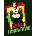 thumbnail image 2 of Men's Elf Santa I Know Him Quote Graphic Tee Dark Green Medium, 2 of 5