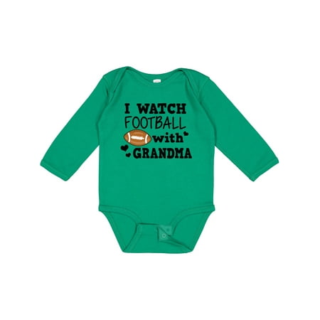 

Inktastic I Watch Football with My Grandma Gift Baby Boy Long Sleeve Bodysuit