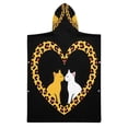 thumbnail image 2 of Kid Hooded Beach Towel Bath Poncho Towels Soft Absorbent Quick Dry for Boy Girl Leopard Heart and Cat S, 2 of 7