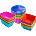 thumbnail image 1 of Moules à Cupcakes en Silicone 36 Pcs Réutilisables Antiadhésifs, 1 of 8