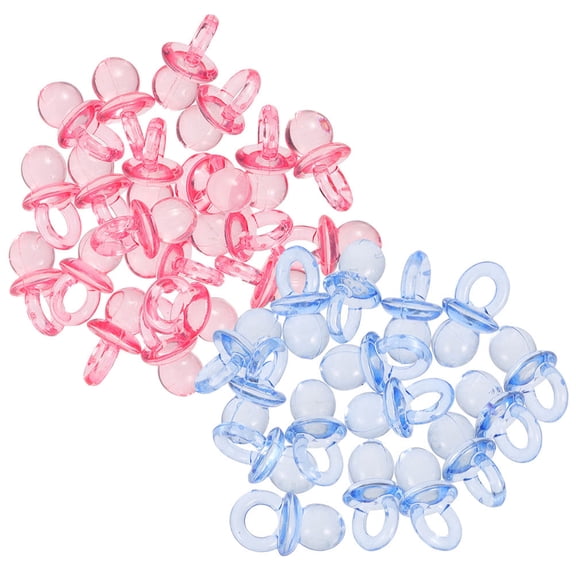 OUNONA 200PCS Assorted Color Plastic Pacifier Confetti for Gender Reveal Party Favors and Baby Shower Decorations
