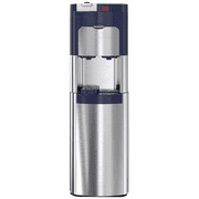 Drinkpod Stainless Steel Bottom Load Water Cooler with Coffee Maker Dispenser. Hot and Cold Water Cooler and Single Serve Coffee Brewer in One.