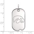 thumbnail image 2 of Sterling Silver Rh-Plated Logoart University Of Iowa Small Dog Tag (36 X 18) Made In United States ss027uia, 2 of 5