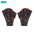 thumbnail image 3 of Unique Bargains Gants de Natation Aquatiques Impression Résistance à l'Eau Gants d'Entraînement Gris Foncé, M, 3 of 7
