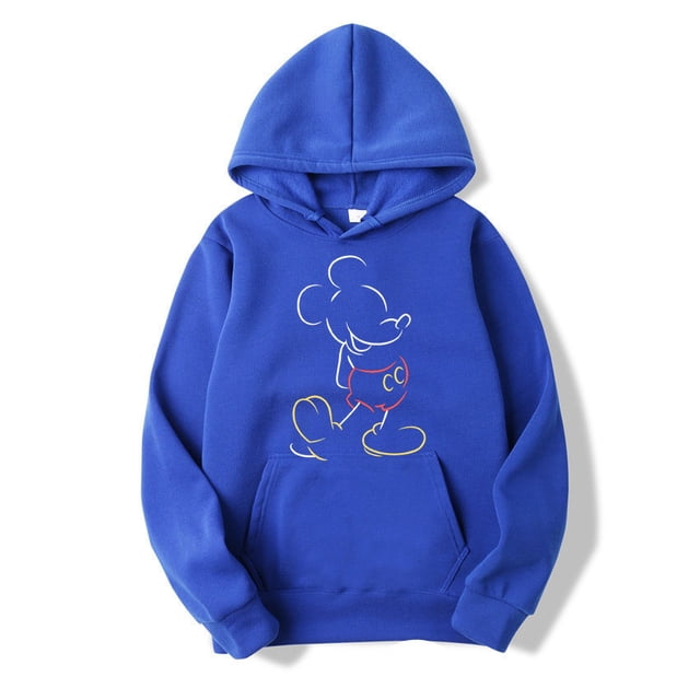 Mickey Mouse Line Pop Unisex Hoodie Cartoon Fashion Couple Oversized Sweatshirt Tops Spring Autumn Pullover
