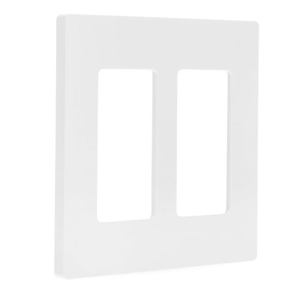 UPOUART White Double Outlet Cover Plate Screwless Wall Plate Cover for Modern Home