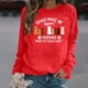 thumbnail image 1 of Puntoco - Camiseta estampada para mujer, blusa de manga larga, cuello redondo, tops casuales, sudadera Puntoco Puntoco-3060, 1 of 4
