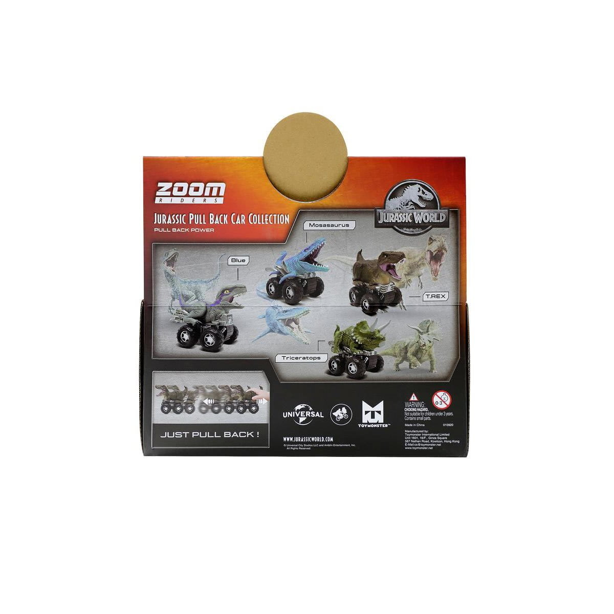 Jurassic World Random Zoom Riders Car & Truck Play Vehicles Master Case of 4