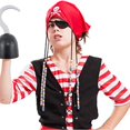 thumbnail image 3 of Ganchos Pirata, Mano de Gancho de Capitán Pirata de 21 cm, Accesorio de Disfraz de Pirata de plástico, Suministros para Fiesta Pirata, 3 of 5