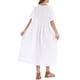 thumbnail image 5 of Vestido suelto de mujer con bolsillos Puntos Manga corta Vestido de algodón festivo Romacci Vestido, 5 of 7