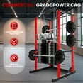 thumbnail image 4 of Multi-Functional Power Rack with J-Hooks, All-in-One Squat Rack, Anti-slip Base, High-quality J-Hook, Fitness Power Cage, for Deep Squat, Home, Gym, 4 of 7