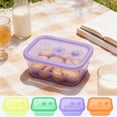 thumbnail image 1 of Silicone Food Storage Container, Foldable Dispensing Box With Exhaust Valve Sealing, for Microwave and Refrigerator, Purple, 1 of 6