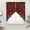 Red Black, variant on Christmas Tree Swag Curtains for Kitchen/Bedroom/Living Room, Grey Retro Winter Ball Berry Snowflakes Scalloped Curtains 63 Inch Long, Window Swag Topper Curtains Valances 2 Panels Set 36"x63"