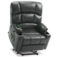 thumbnail image 3 of MCombo Lay Flat Power Lift Recliner for Bariatric Elderly, Infinite Position, Faux Leather(Dark Grey), 3 of 11