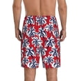 thumbnail image 3 of Gaeub Palm Tree Pattern on Red Printed Men's Short Pajama Pants, Lightweight Lounge & Sleep Bottoms Keep You Cool - 3X-Large, 3 of 9