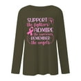 thumbnail image 3 of Women's Casual Round Neck Cancer Prevention Month International Awareness Month Printed Long Sleeve T Shirt Long Sleeve Womens Shirts Tee Shirts Womens Athletic Long Sleeve Shirt Women Fitted Active, 3 of 3