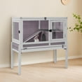 thumbnail image 5 of Aivituvin Guinea Pig Cage Indoor Rabbit Hutch with Chew-Proof Edges - Grey, 5 of 11