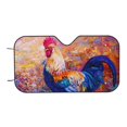 thumbnail image 4 of Uemuo Rooster Oil Painting Pattern Accordion Car Windshield Sun Shade, Foldable Reflective Sun Visor for Car, Reflector Windshield Sunshade-Small, 4 of 7