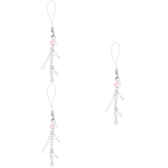 3 Pieces Theft Strap Mobile Phone Straps Miss 12.5X1.2CM Pink