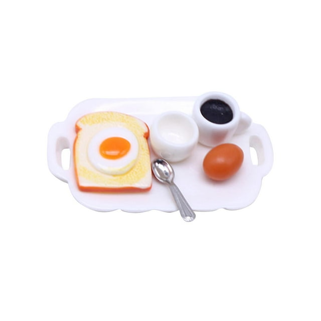 TISHITA 1/12 Dollhouse Miniature Breakfast Set Miniature Food for Decoration C