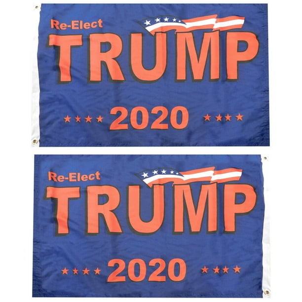 Re-Elect Trump 2020 Double Sided 100D Woven Poly Nylon 2x3 2'x3' Flag ...