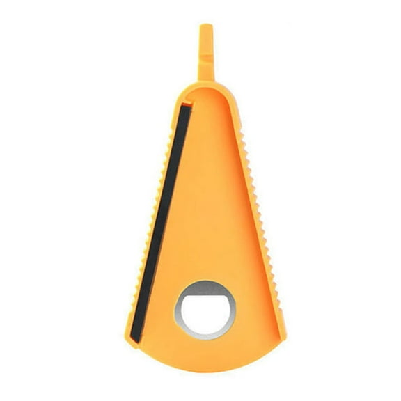 Yellow Can Opener for Stubborn Lids Beer Slip Resistant Handle Bottle Opener