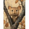thumbnail image 1 of Qisvanset 12x16 Inch Tree Mouse Canvas Wall Art, Forest Cute Wildlife Rustic Nursery Nature Home Decor, 1 of 8
