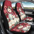 thumbnail image 4 of XYZCANDO Festive Christmas Front Car Seat Covers featuring Snowman Print - Durable Waterproof Decor For All Seasons, 4 of 10